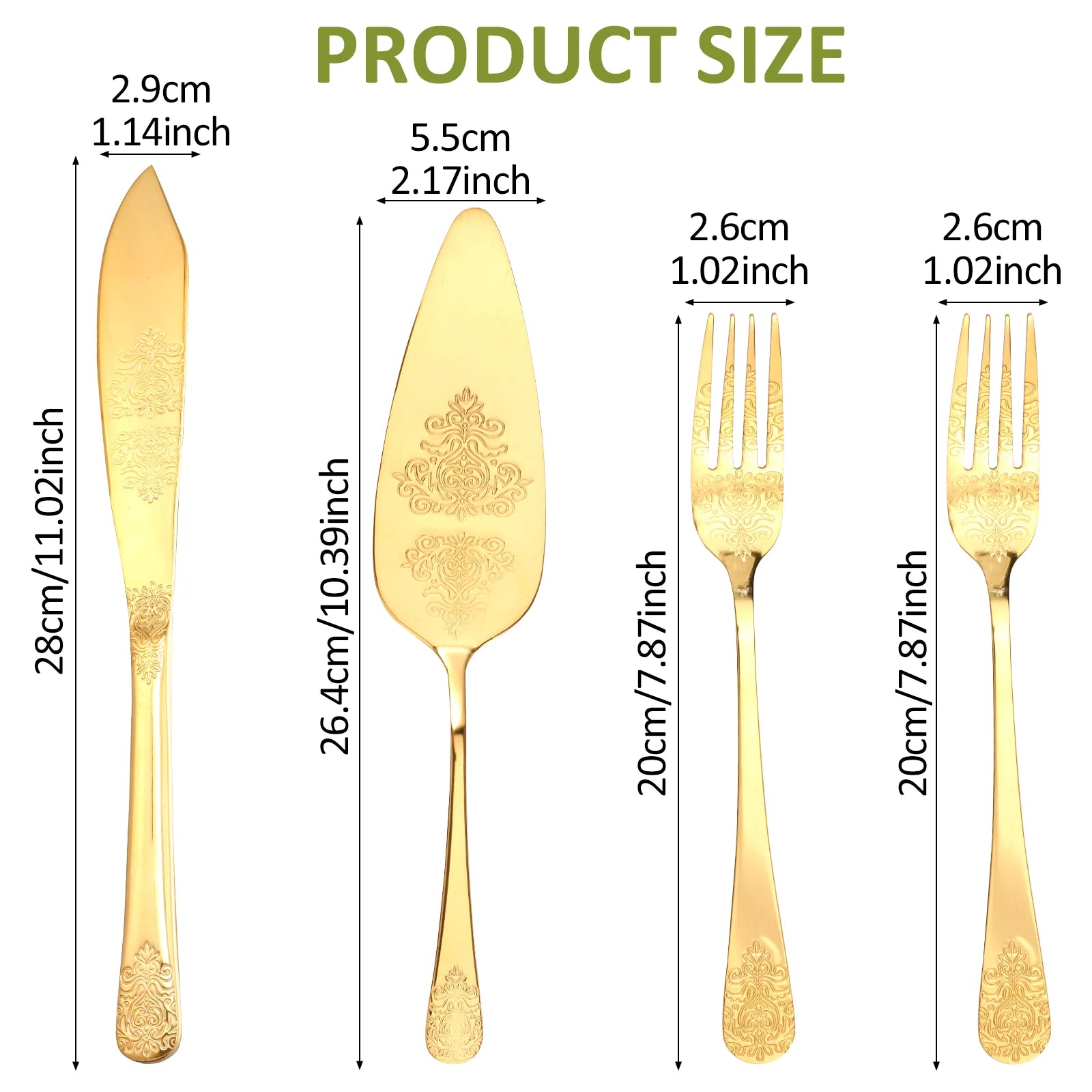 Kuchentools – Gold Retro Zinklegierung – Hochzeiten & Partys