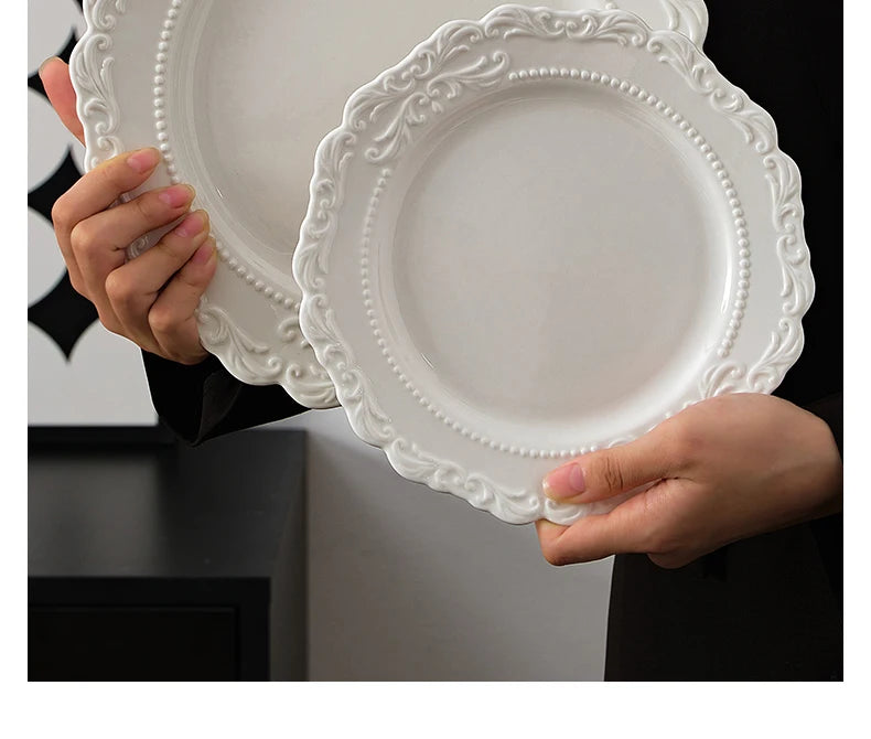 Keramik Essteller – Vintage Französisch – 8.4 Inches