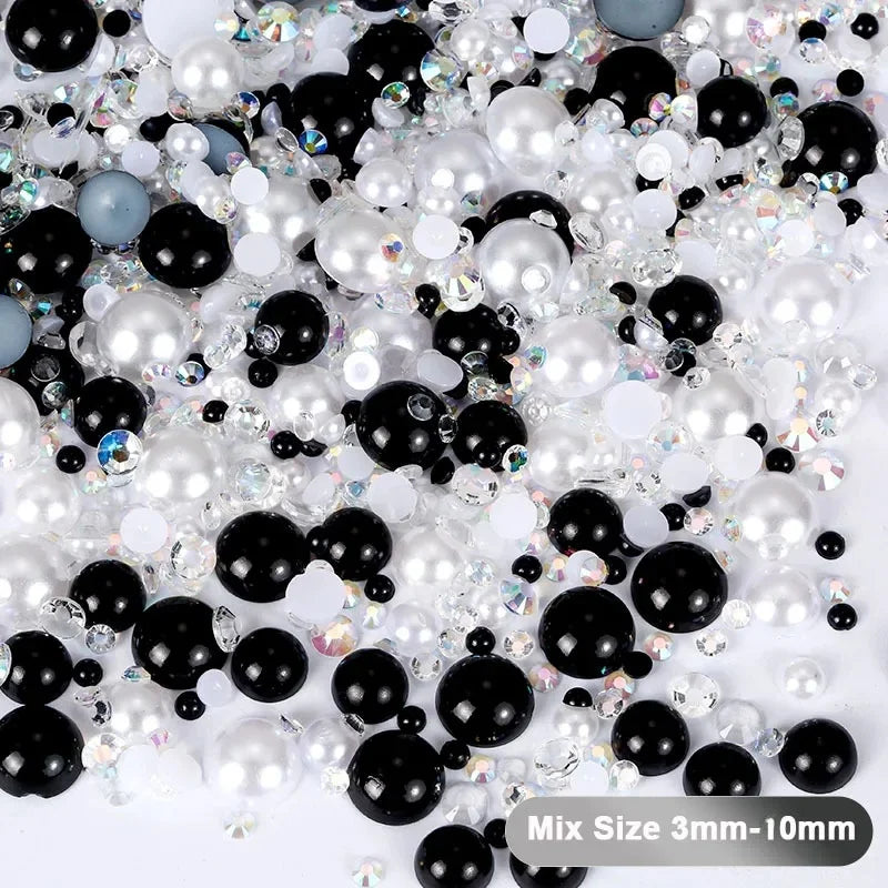 Bunte Perlharze – Elegantes Halb-Rund Design