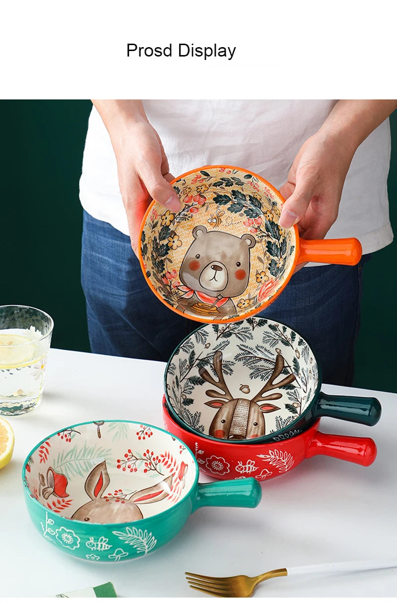 Cartoon-Keramikschale – Töpferhandwerk – Mikrowellensicher