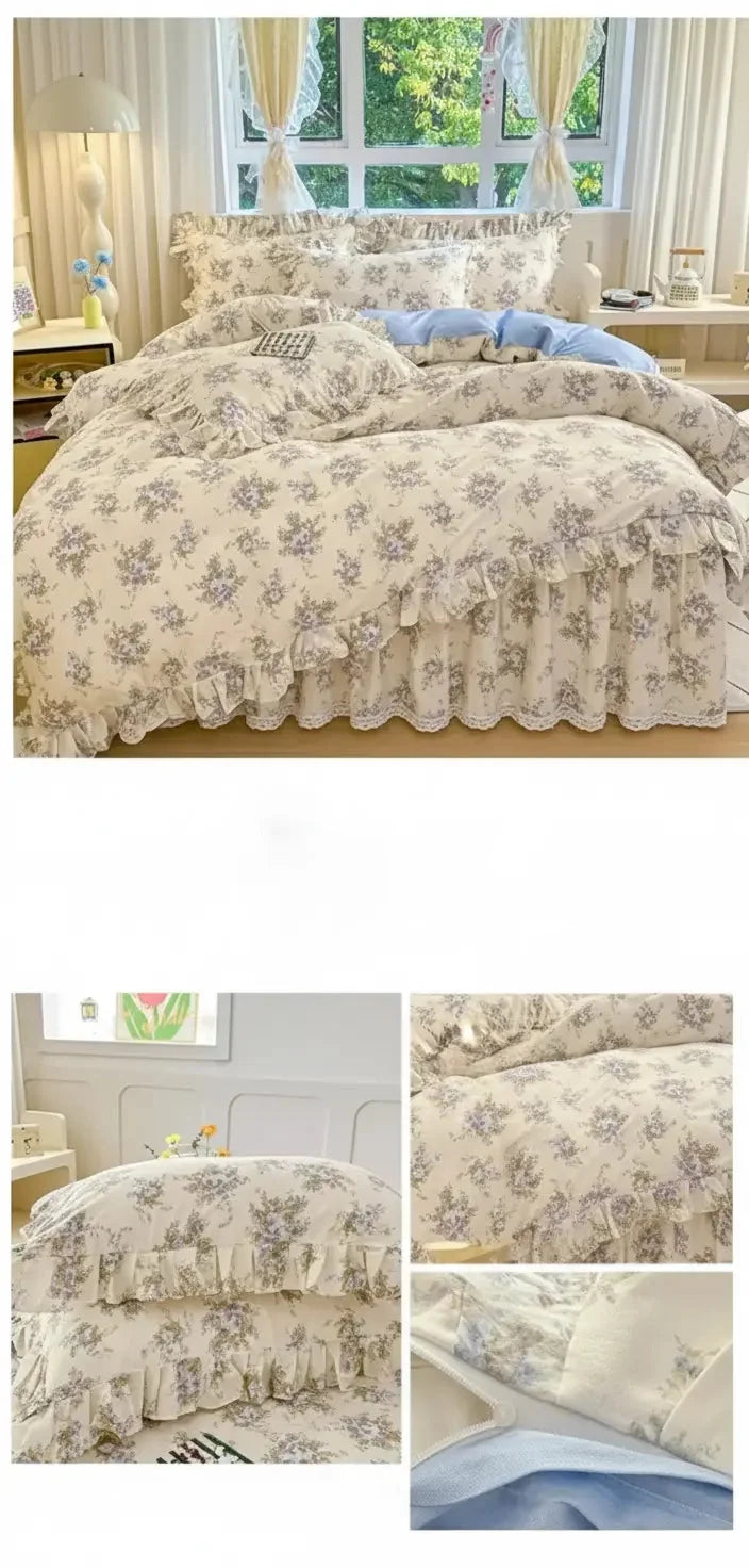 Baumwoll-Bettbezug – Koreanischer Stil Spitze – 150x200cm