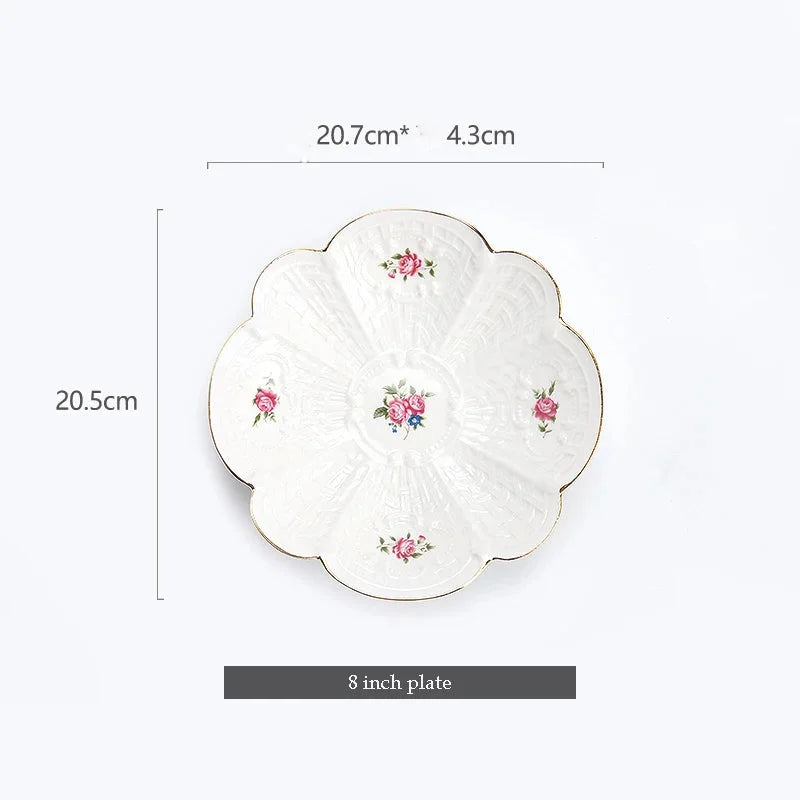 Vintage Teeset – Porzellan Blumen Design für Zuhause