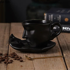 Keramik Face Kiss Tasse – Porzellan Handgriff Set