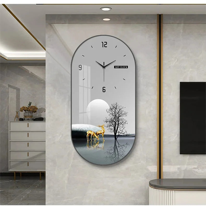 Luxus-Wanduhr – Kristallporzellan – 40x80 cm