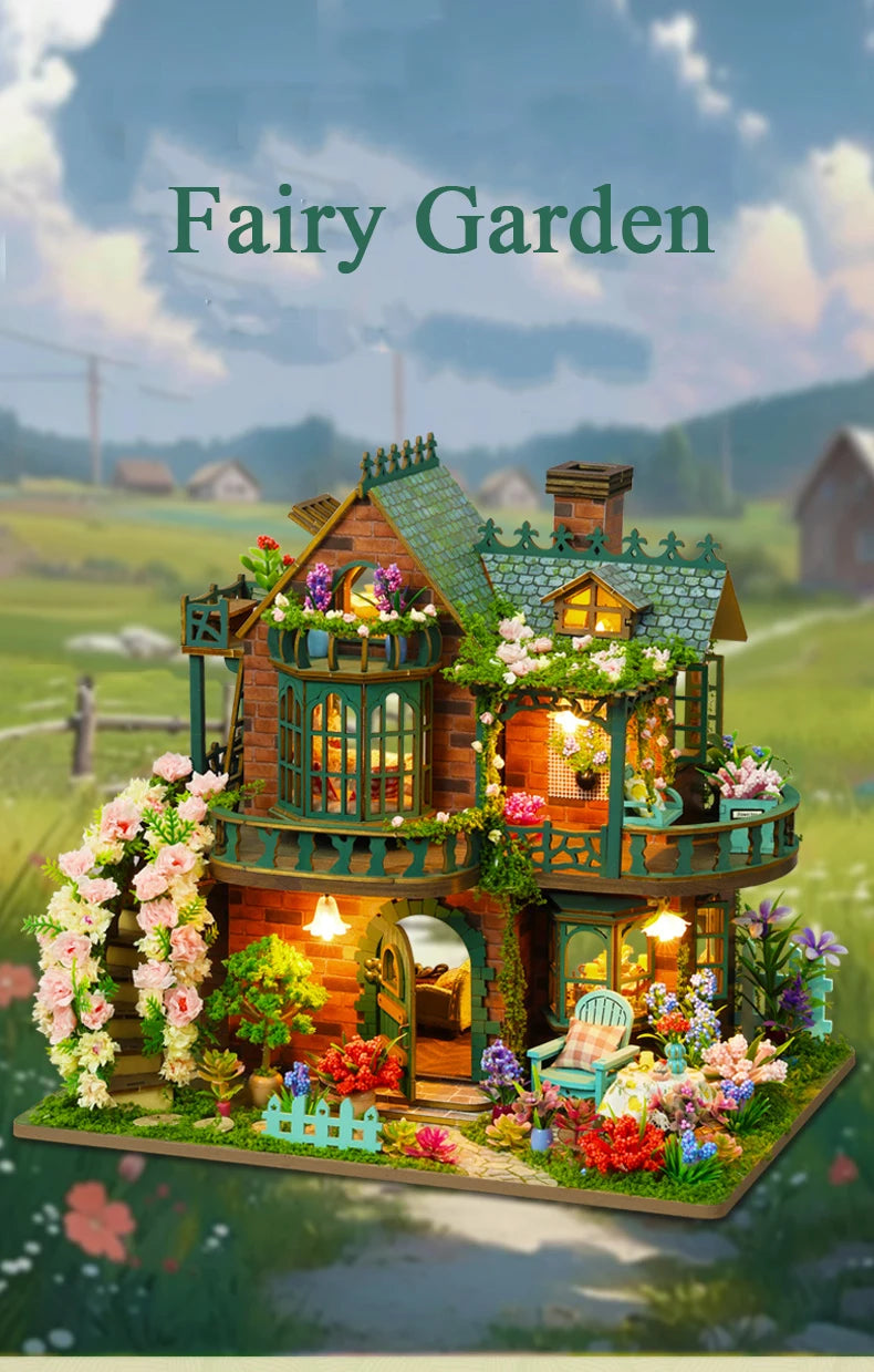 Miniatur Puppenhaus Bausatz – Handgemacht Holz Design