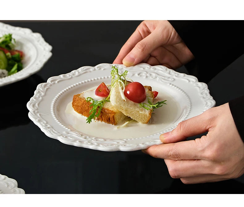 Keramik Essteller – Vintage Französisch – 8.4 Inches