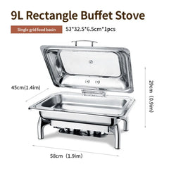 Luxus Speisenwärmer – Gold Edelstahl – 9L Fassungsvermögen