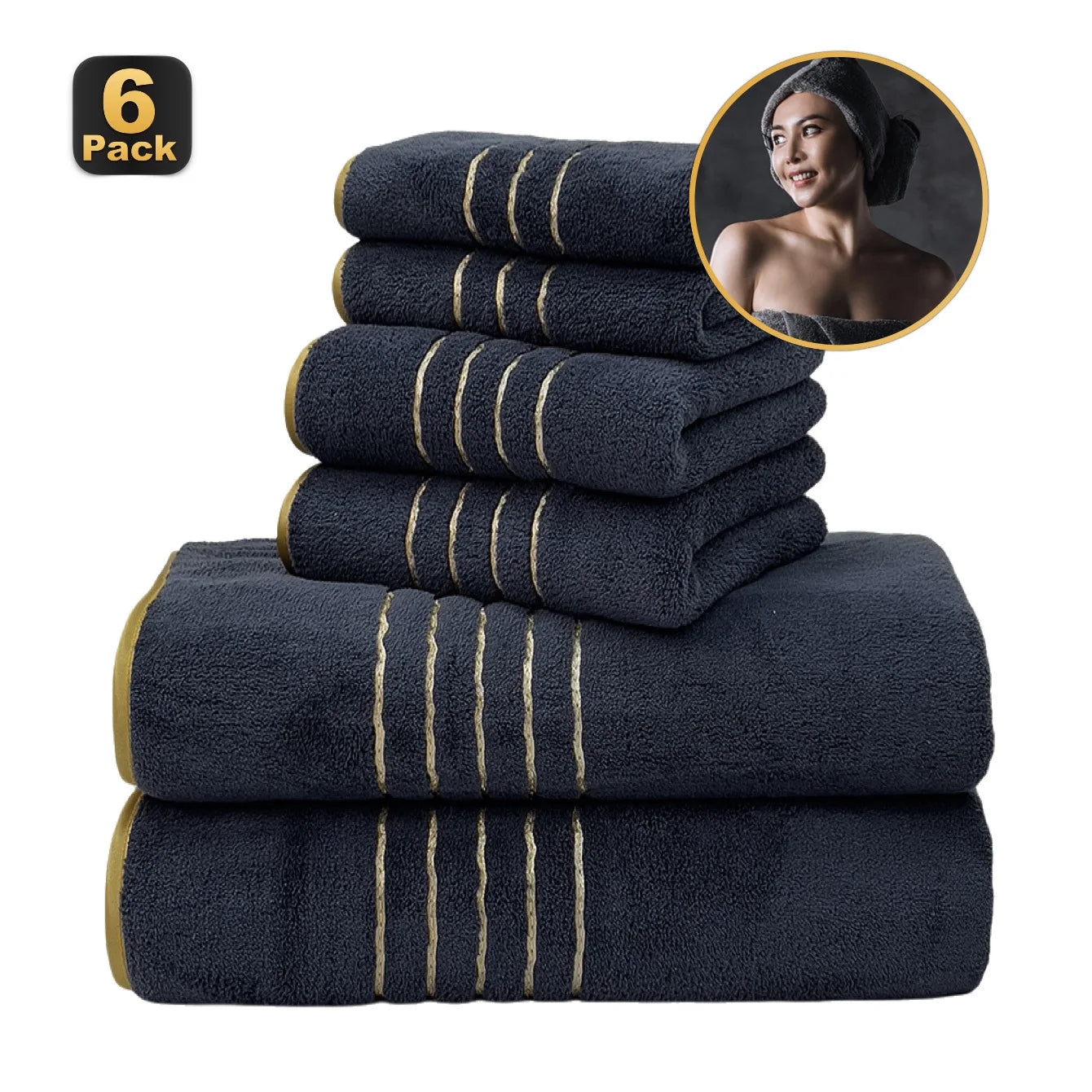 Velour Handtuchset – Sanft, Schnell Trocknend – 70x140 cm