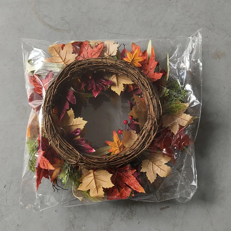 Herbstkranz – Seide & Rattan Design – Aussen Dekor