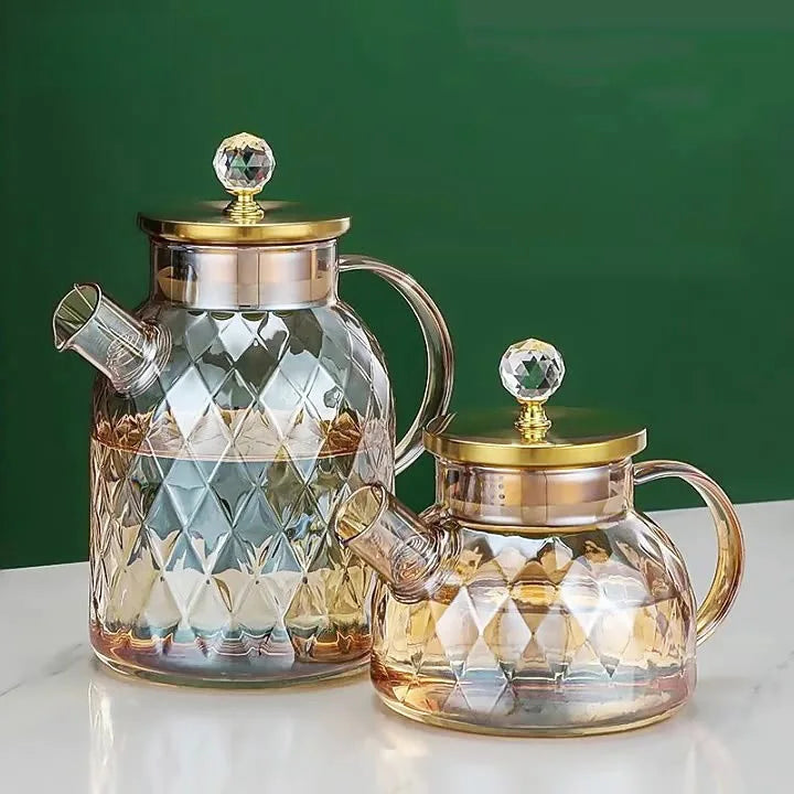 Teekannen-Set – Keramik & Glas – 1L Volumen
