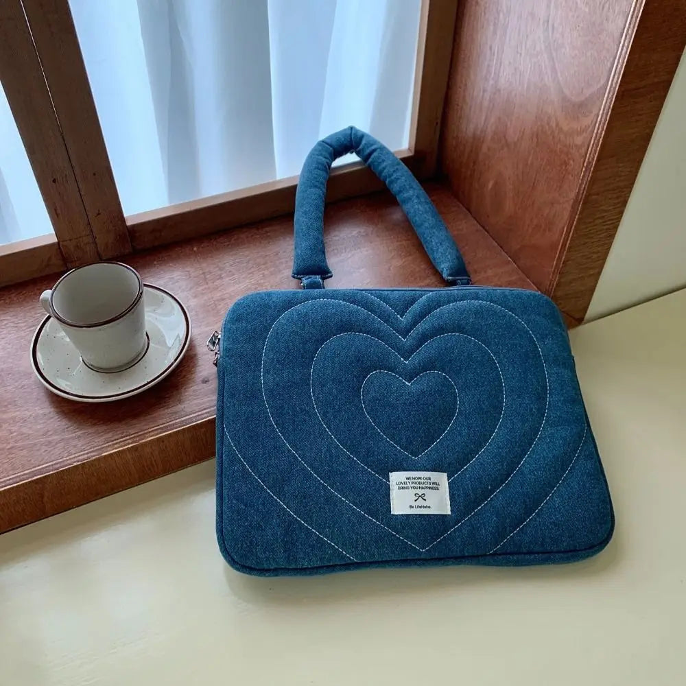 Laptop-Tasche Denim – Bestickt, 13.3-16.1 Zoll