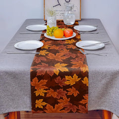 Ahornblatt Leinen Tischläufer – Landhausstil – 150x33cm