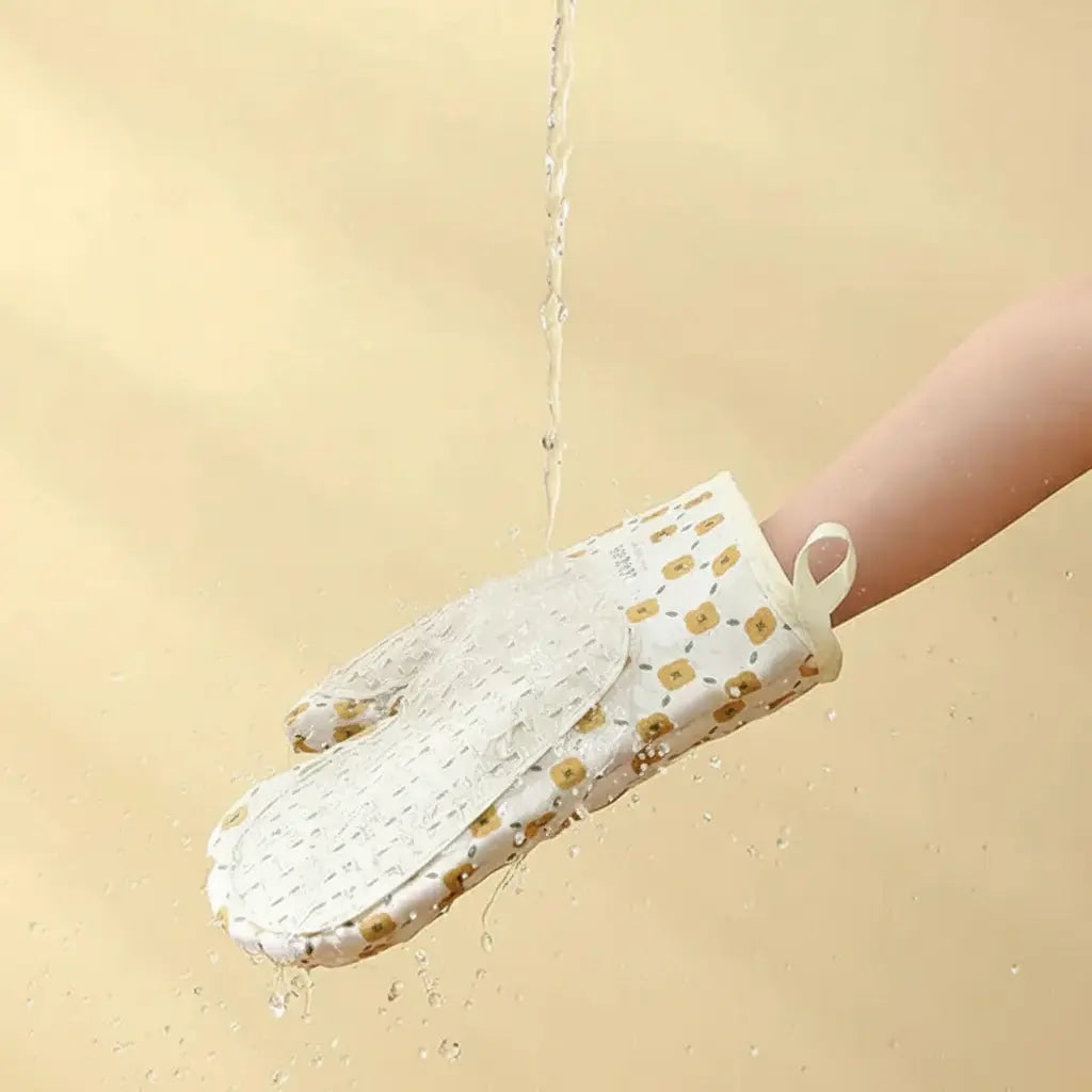 Hitzebeständige Backhandschuhe - Baumwolle/Silikon - Ofengebrauch