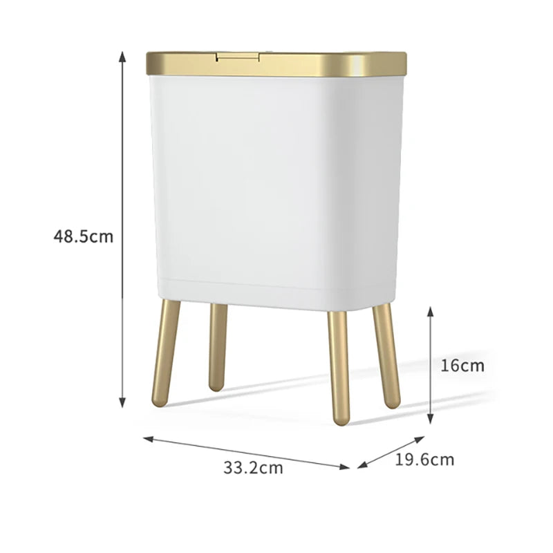 Luxuriöser Goldener Abfalleimer – Modernes Design mit Deckel