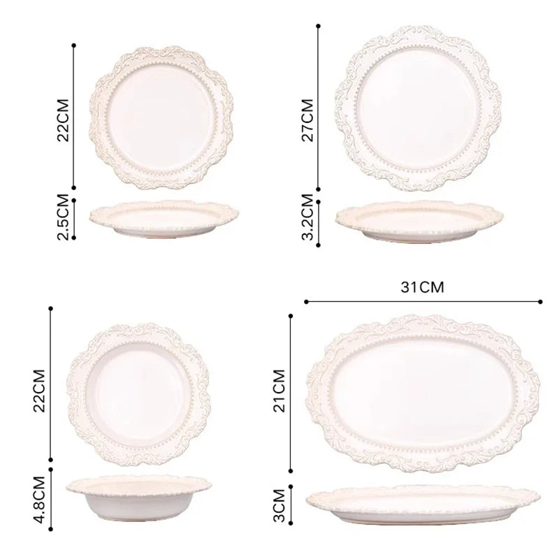 Vintage Keramikgeschirr – Reliefdesign – Verschiedene Grössen