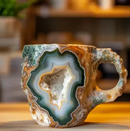 Mineral Crystal Kaffeetasse – Modernes Harzdesign 400ml