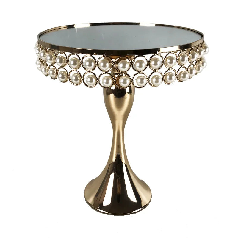 Hochzeits-Kuchenständer – Gold/Silber Metall – H20-39cm