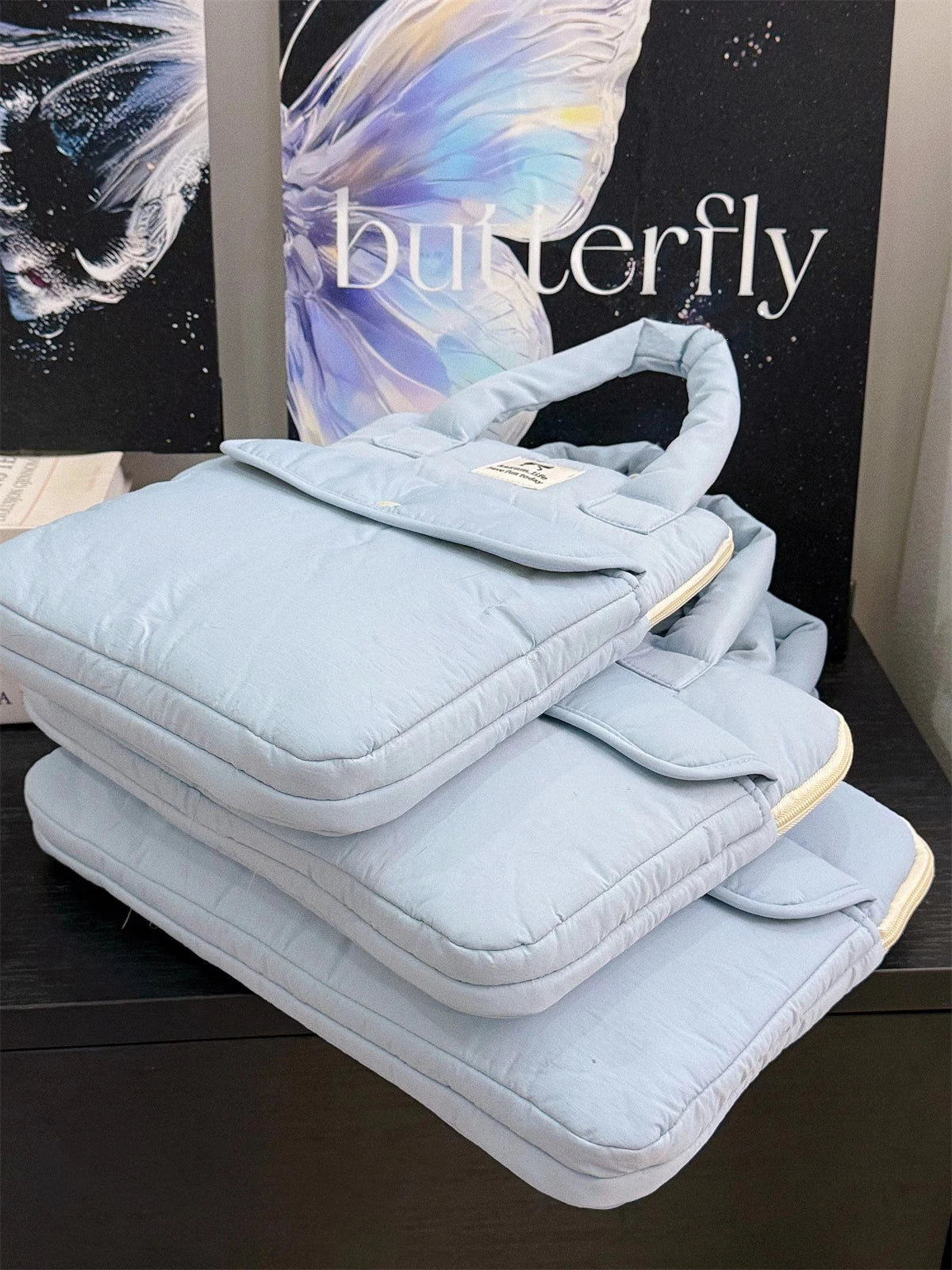 Stilvolle Polyester-Laptop-Tasche – Solides Design – Unisex