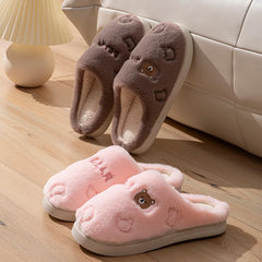 Baumwollpantoffeln - Flanell, Rutschfest, Innen