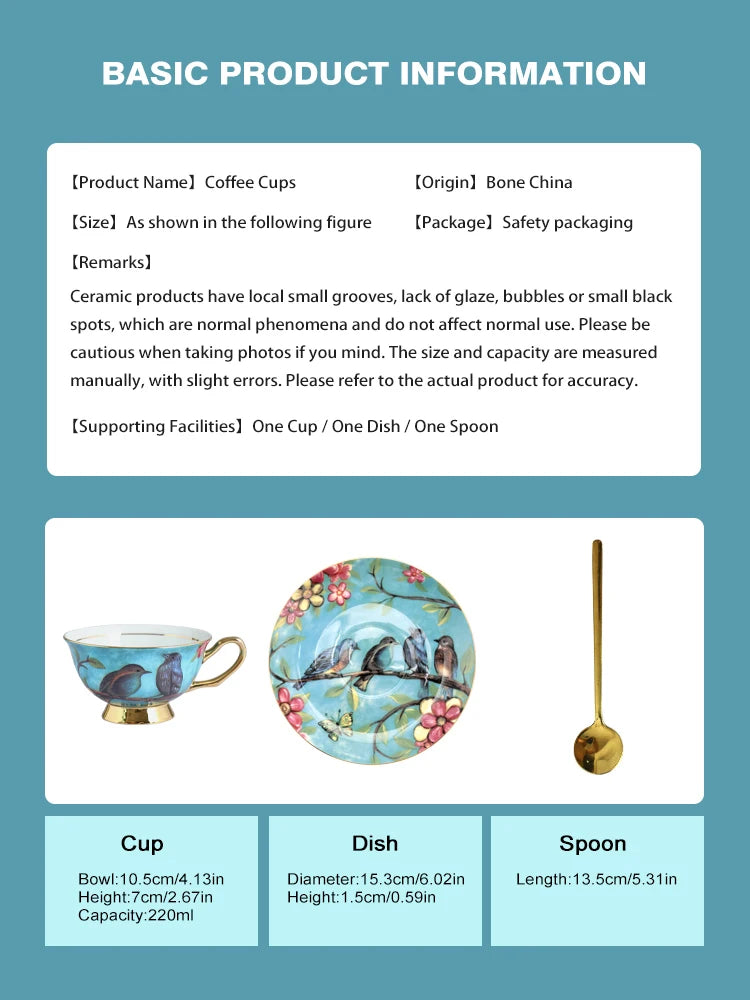 Vintage Keramik Teeset – Knochenporzellan, 3-teilig