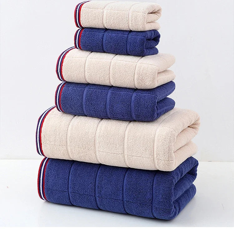Luxuriöses Handtuchset aus 100% Baumwolle, 6-teilig, verschiedene Farben