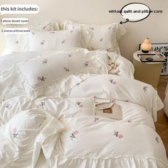 Luxus Bettwäsche Set – Besticktes Polyester – Verschiedene Grössen