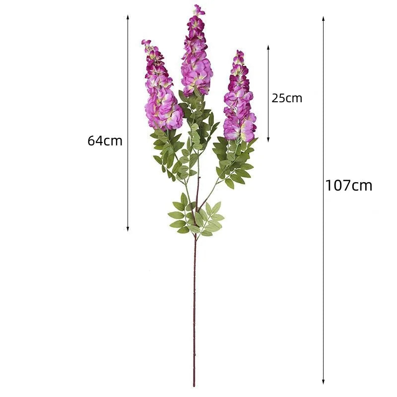 Wisteria Blumenranke – Seidenfloristik – 108cm Länge, Innenbereich