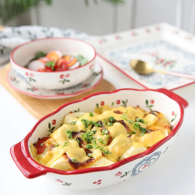 Keramik Backform – Blumen, Oval/Rechteck – Vielseitig