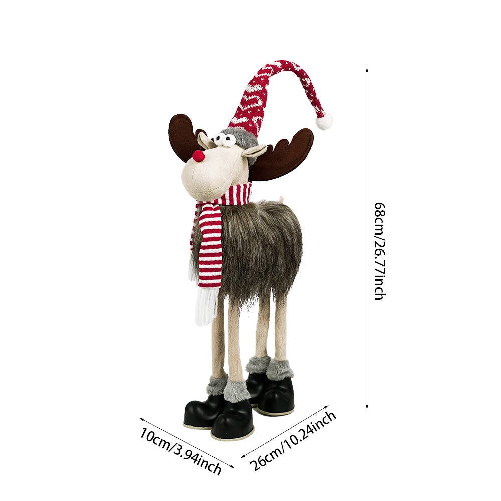 Weihnachtselch Dekoration – Plüschpuppe – Handgefertigt & Verstellbar
