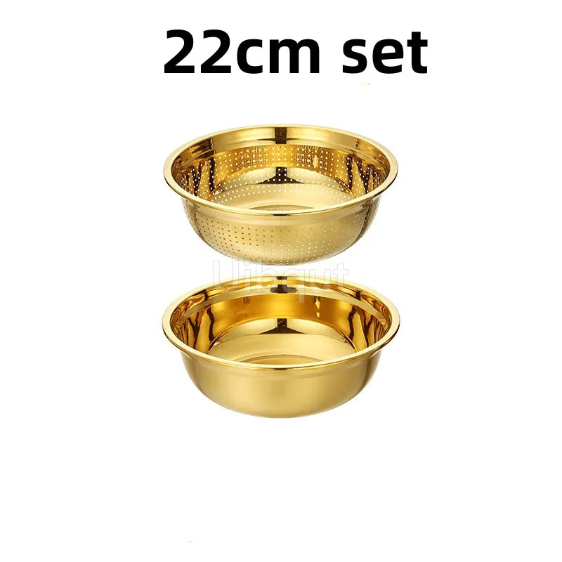 Sieb – Goldener Edelstahl – Verschiedene Grössen