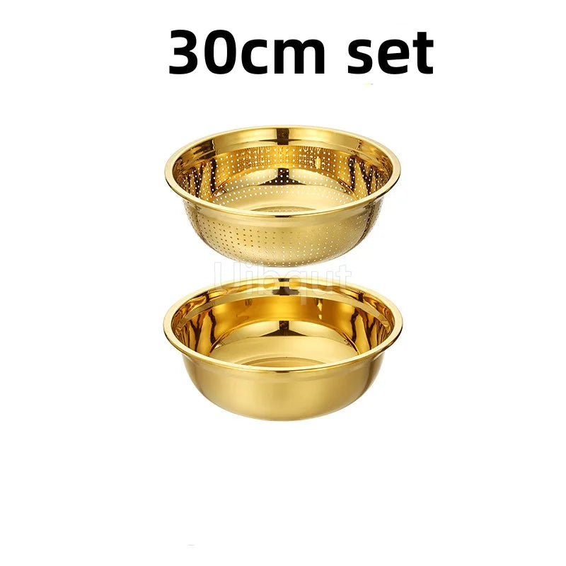 Sieb – Goldener Edelstahl – Verschiedene Grössen