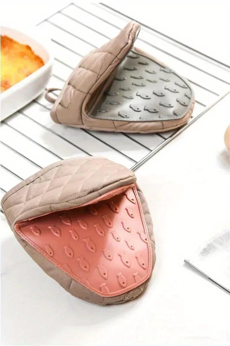 Silikon Ofenhandschuhe – Baumwollfutter – Hitzebeständiger Griff