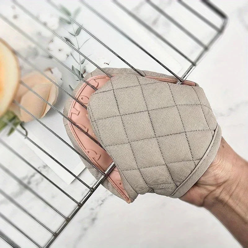Silikon Ofenhandschuhe – Baumwollfutter – Hitzebeständiger Griff