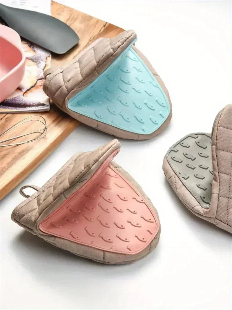 Silikon Ofenhandschuhe – Baumwollfutter – Hitzebeständiger Griff