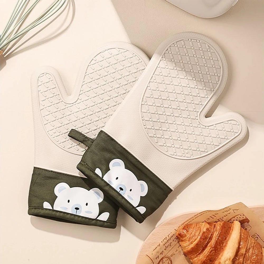 Silikon-Ofenhandschuhe – Rutschfestes Punktdesign