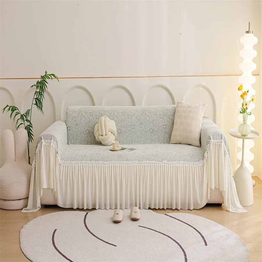 Sofabezug – Leichte Luxus-Strickdecke – Komplett L-Form 180x300cm