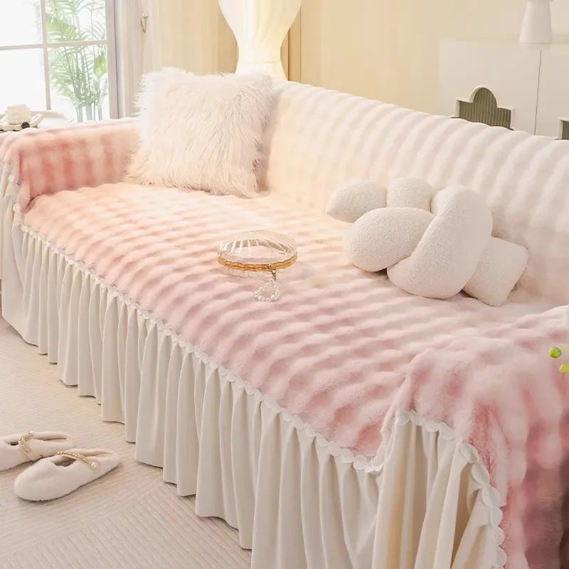 Sofaüberwurf aus Jacquard-Baumwolle, Farbe A, 180x130cm, modern