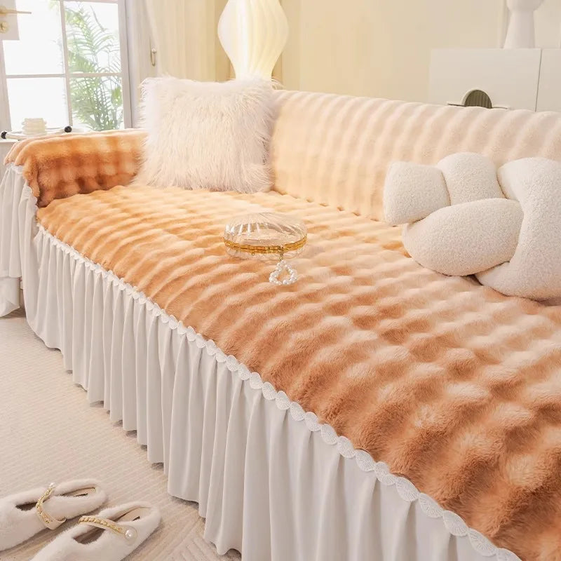 Jacquard-Sofaüberwurf aus 100% Baumwolle in Farbe A, 180x130 cm