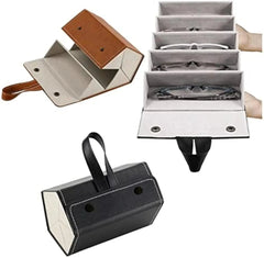 Sonnenbrillen Aufbewahrung – PU Leder Multi-Steckplatz Organizer
