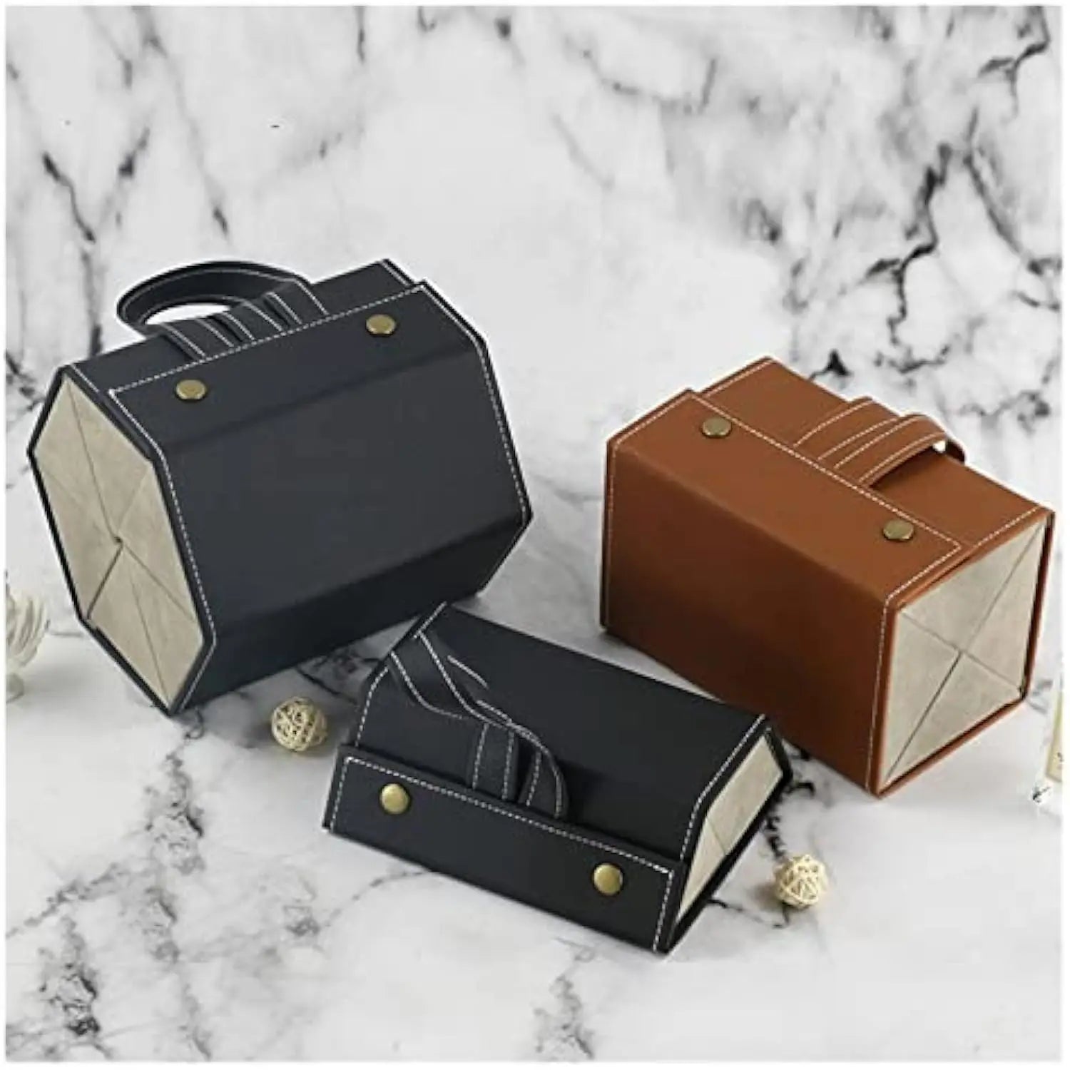 Sonnenbrillen Aufbewahrung – PU Leder Multi-Steckplatz Organizer