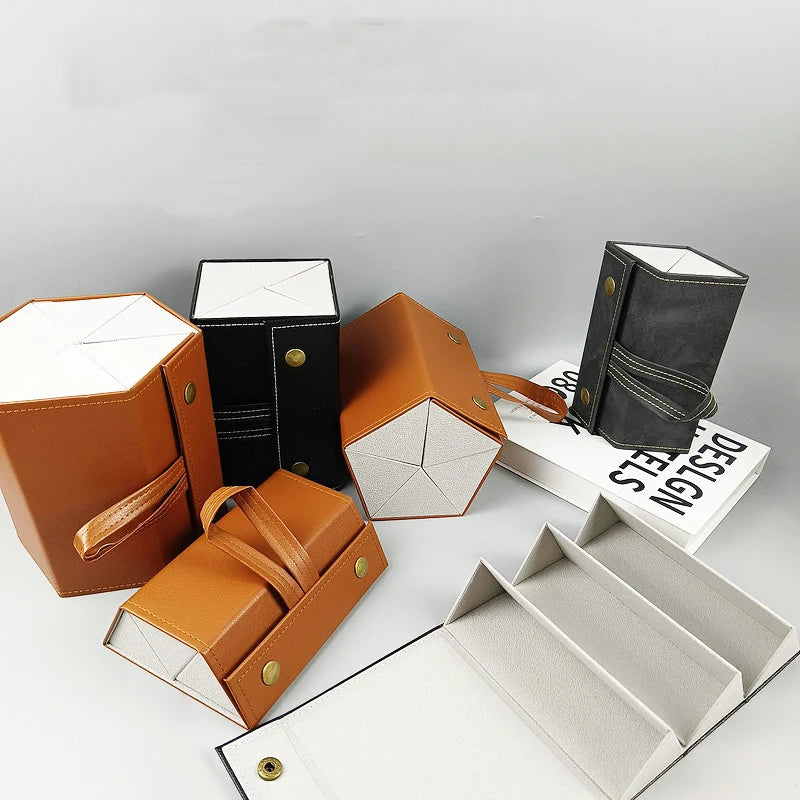 Sonnenbrillen Aufbewahrung – PU Leder Multi-Steckplatz Organizer