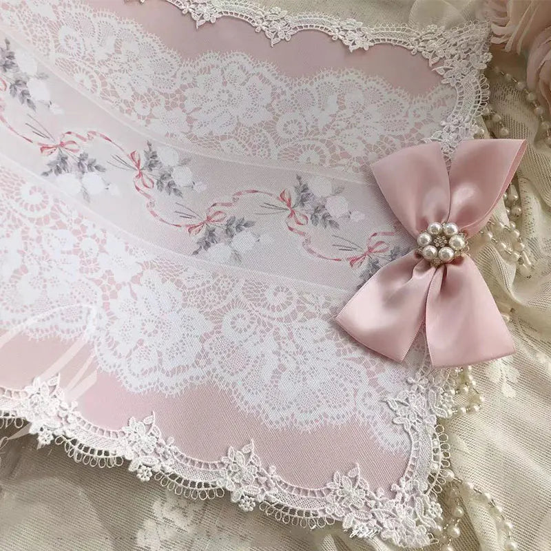 europäischer spitzen-tischläufer aus polyester, französisches rosenmuster, farbe: weiss, grösse: 30x200cm