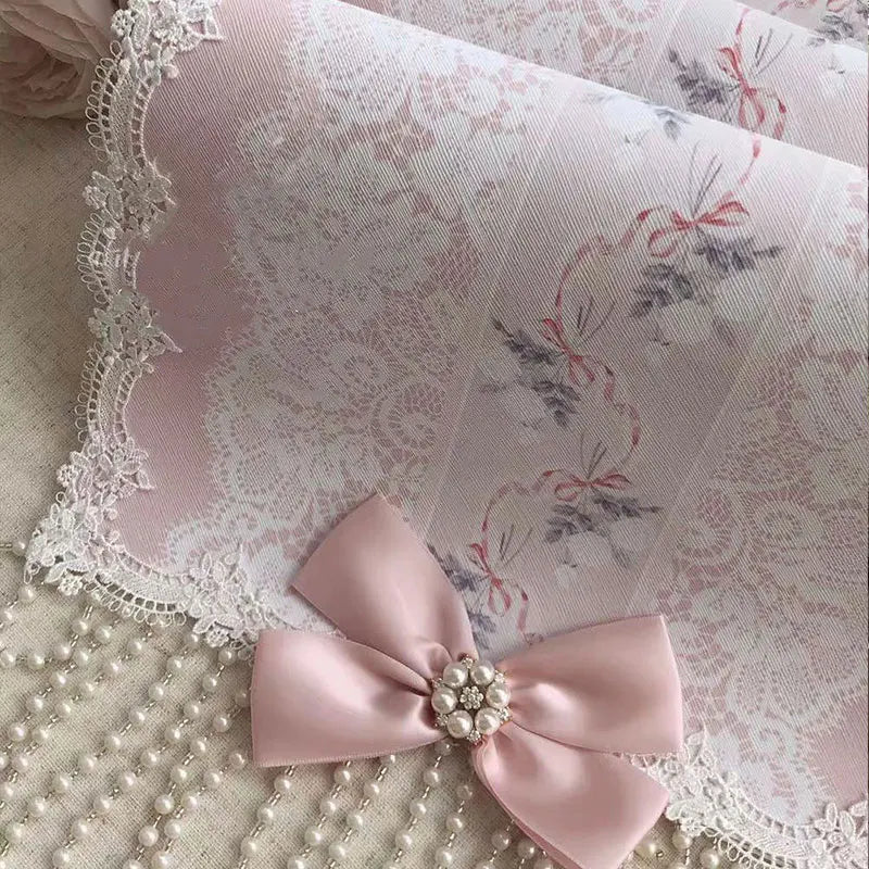 Romantischer Spitzen-Tischläufer aus Polyester in Violett 30x200cm