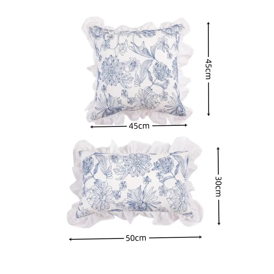 Spitzenbestickte Kissenbezüge – 100% Baumwolle – Schlafzimmer-Deko