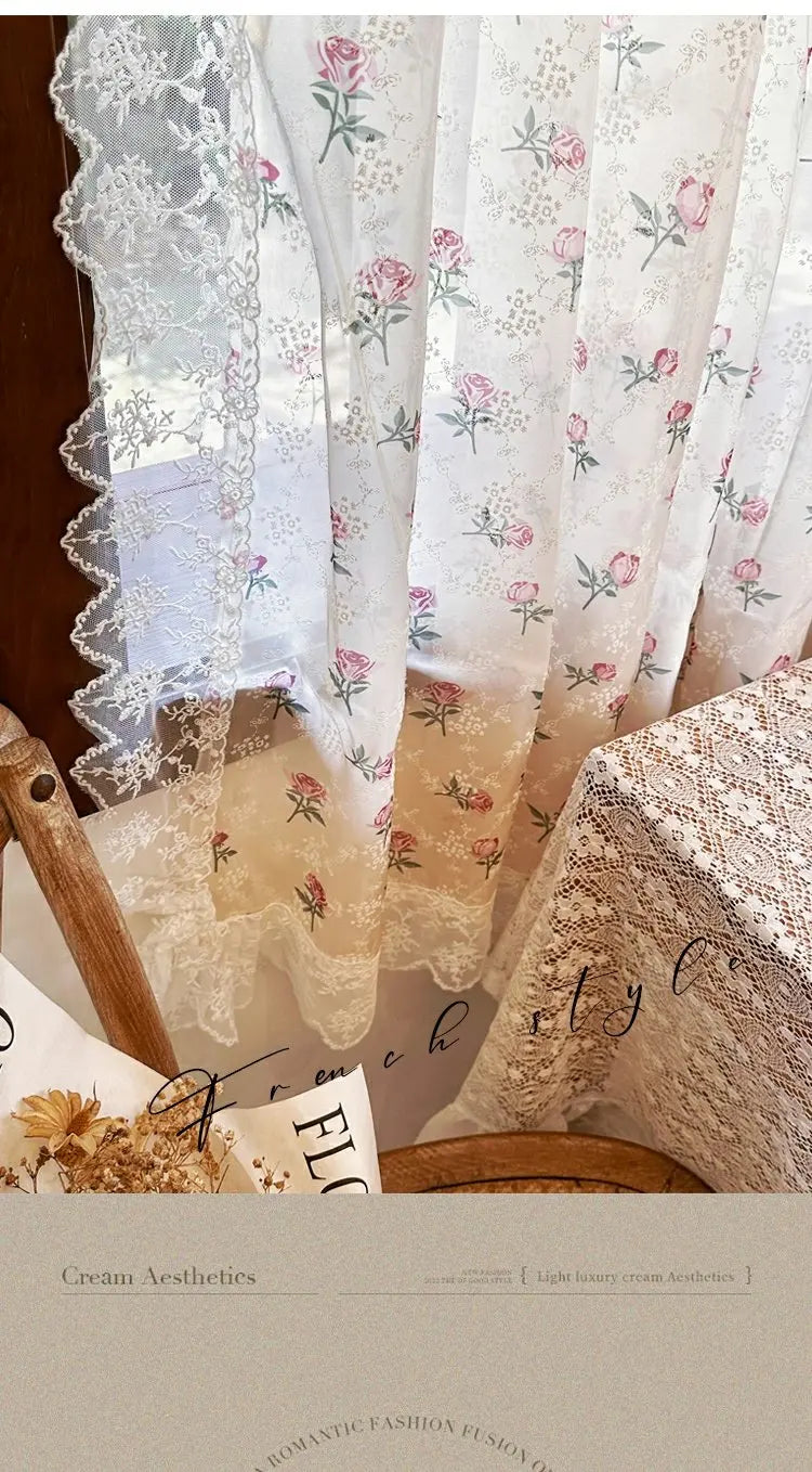 Spitzenvorhang – Pastoralstil – W1.6m x H1.2m