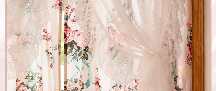 Spitzenvorhänge – Französische Pastorale – W150cmxH200cm