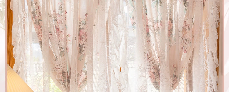 Spitzenvorhänge – Französische Pastorale – W150cmxH200cm