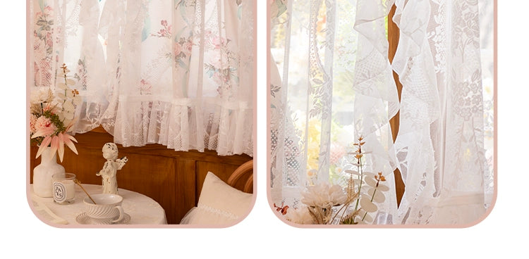 Spitzenvorhänge – Französische Pastorale – W150cmxH200cm