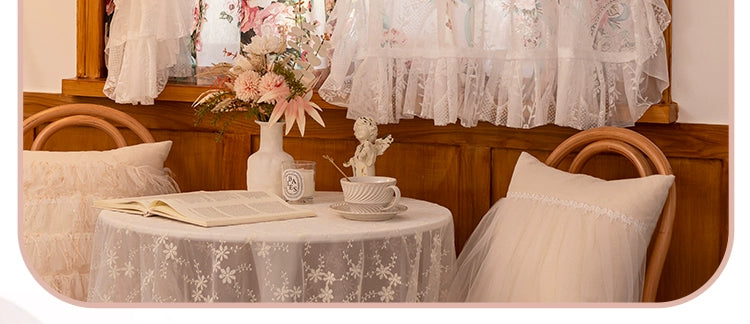 Spitzenvorhänge – Französische Pastorale – W150cmxH200cm