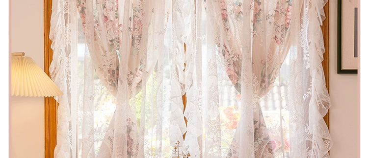Spitzenvorhänge – Französische Pastorale – W150cmxH200cm